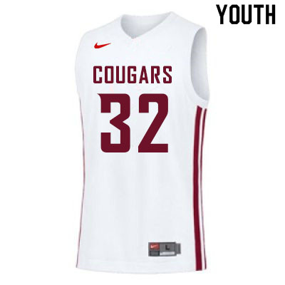 Youth #32 Tony Miller Washington State Cougars College Basketball Jerseys Sale-White
